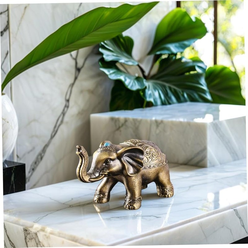 كابيلوك صينية معدنية للرماد على شكل فيل مدمجة خفيفة الوزن للداخل والخارج للمنزل والمكتب بأسلوب حاوية عميقة - Image 3